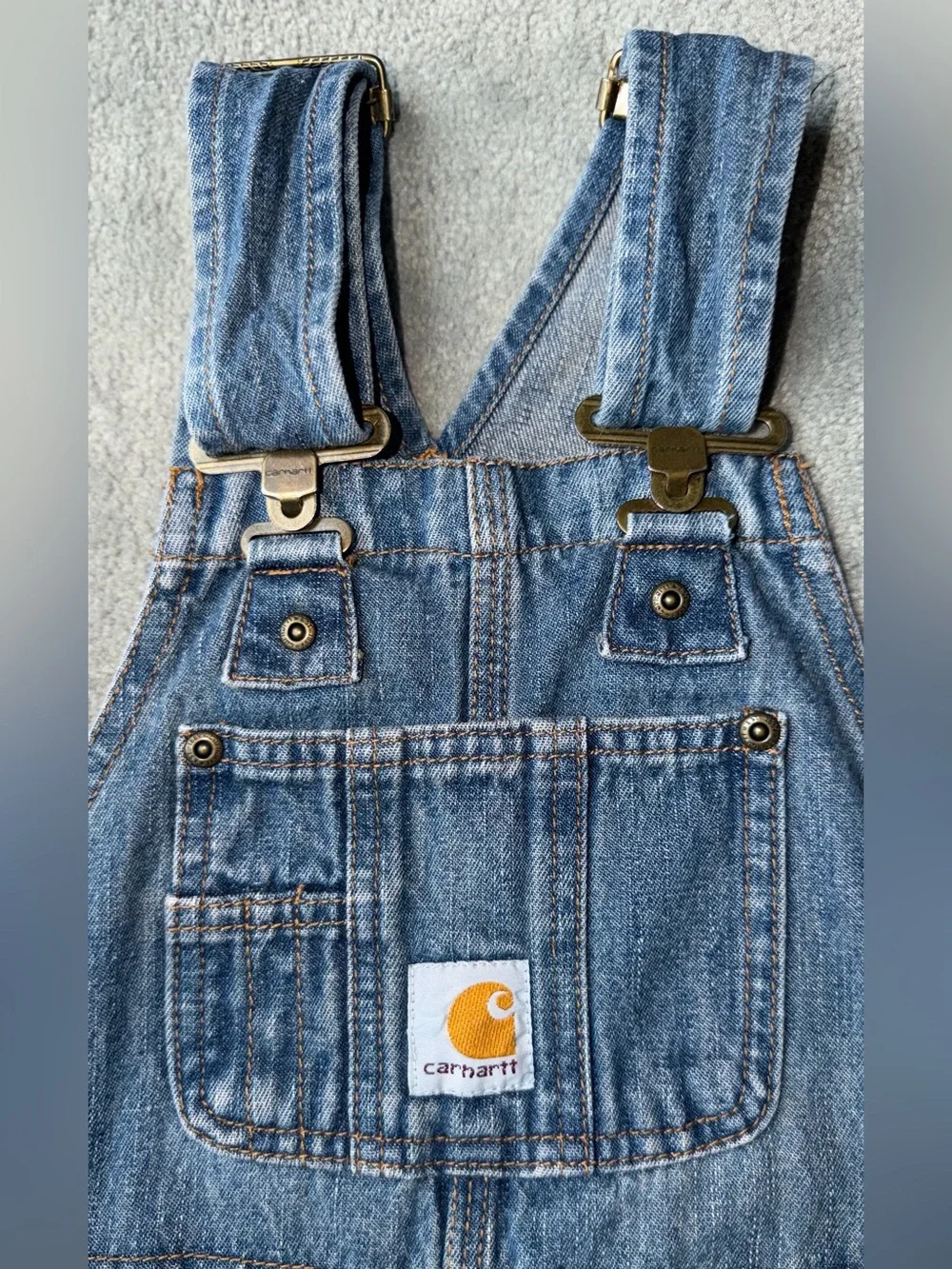 Carhartt Kids Y2K Blue Denim Overalls - 2010